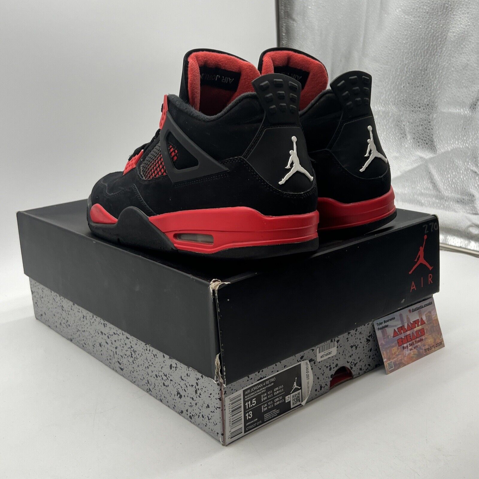 Size 11.5 - Jordan 4 Retro Mid Red Thunder Black Red Suede (CT8527-016)