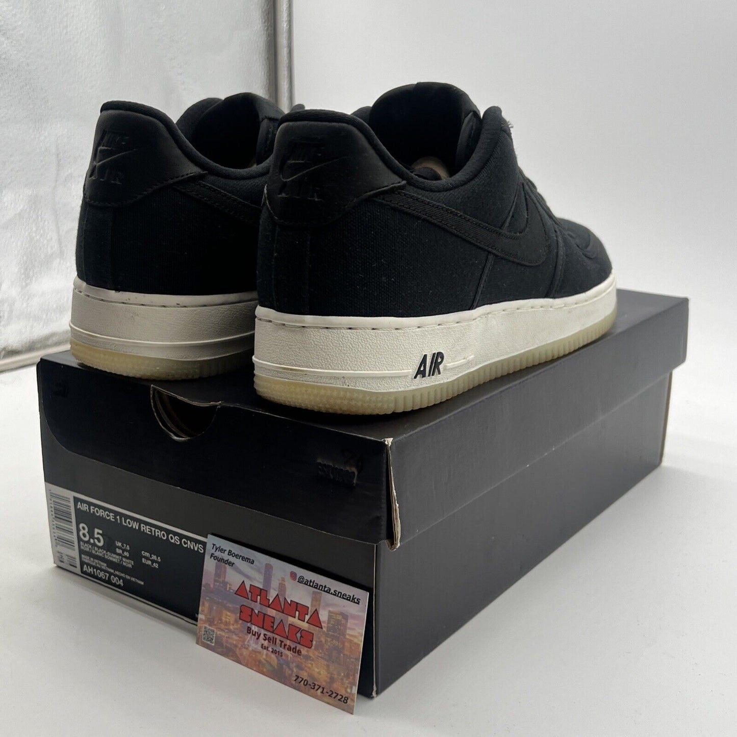 Size 8.5 - Nike Air Force 1 Retro QS Low Black (AH1067-004)