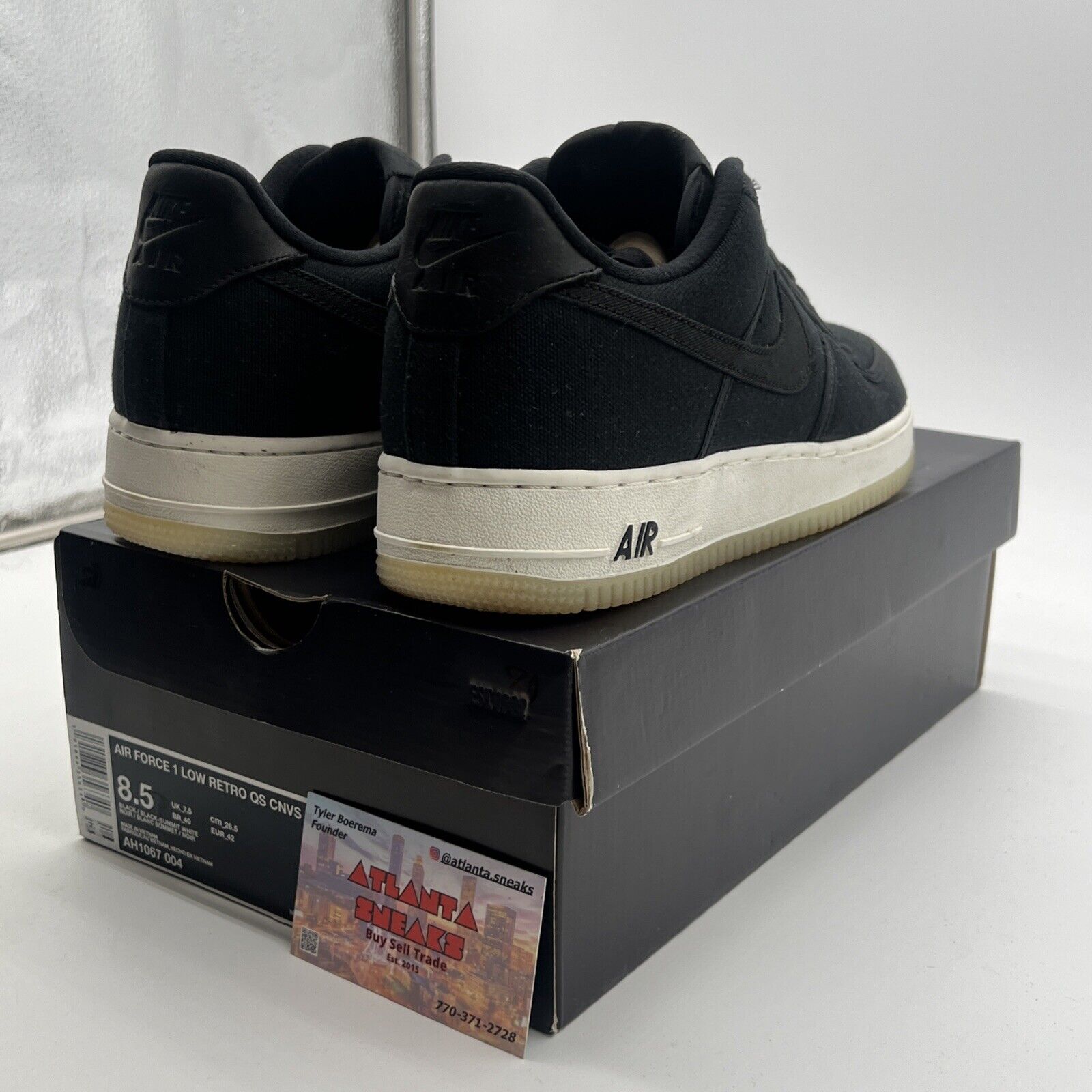 Size 8.5 - Nike Air Force 1 Retro QS Low Black (AH1067-004)