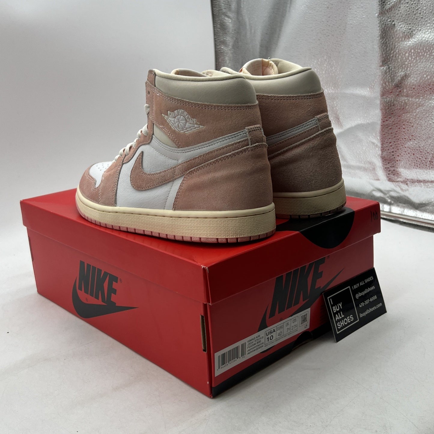 Size 10 - Air Jordan 1 Retro OG High Washed Pink W (FD2596-600)