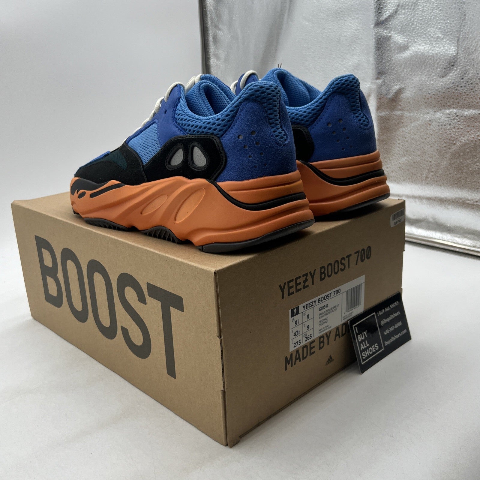 Size 9.5 - adidas Yeezy Boost 700 Bright Blue (GZ0541)