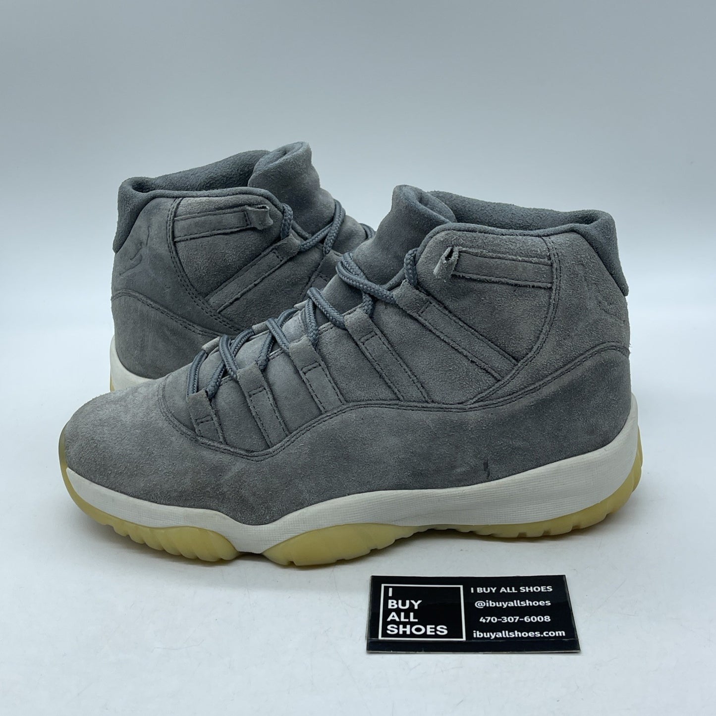 Size 9 - Air Jordan 11 Retro Premium Grey Suede (914433-003)