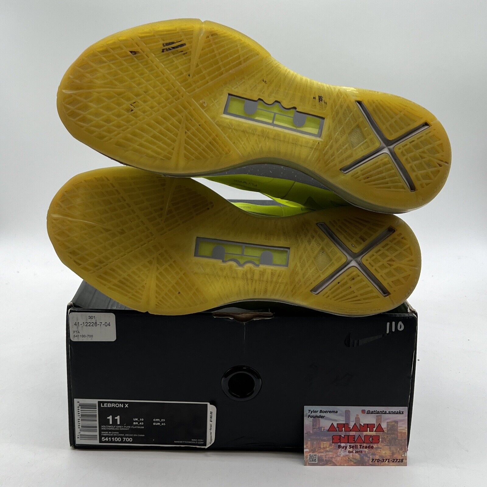 Size 11 - Nike LeBron 10 Volt - (541100-700)