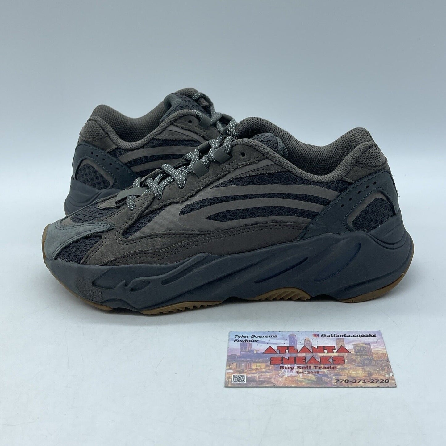 Size 4 - adidas Yeezy Boost 700 V2 Geode Brown Leather Black Suede (EG6860)