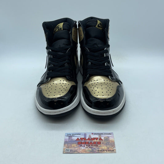 Size 8 - Air Jordan 1 Retro NRG High Gold Toe Black White Leather (861428-007)