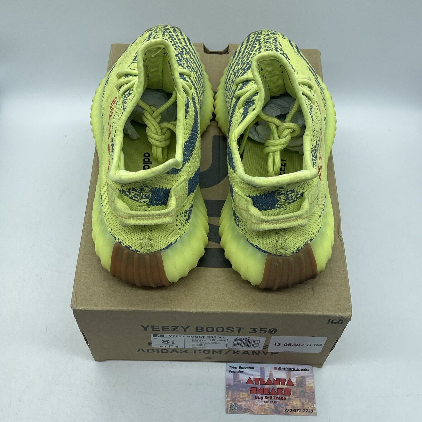 Size 8.5 - adidas Yeezy Boost 350 V2 Low Semi Frozen Yellow (B37572)