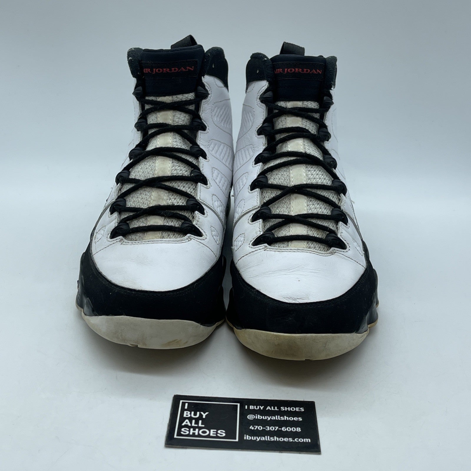 Size 11.5 - Jordan 9 Retro space jam 2016 Black White Suede (302370-112)