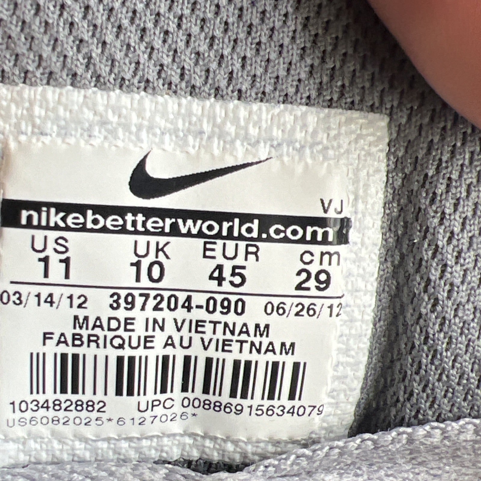 Size 11 - Nike Air Flight Gray white Trim Basketball Sports Men's (397204-090)