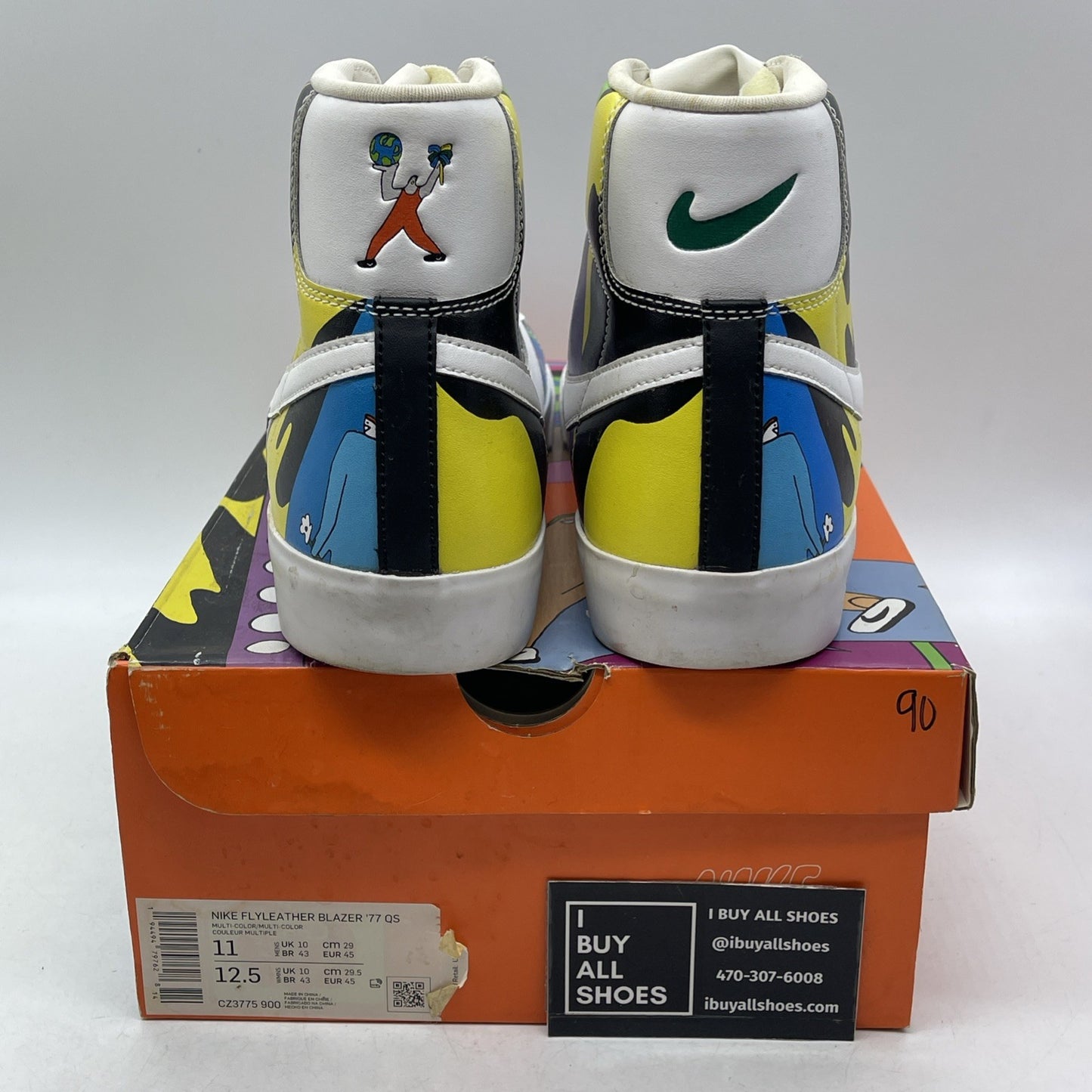Size 11 - Ruohan Wang x Nike Blazer ’77 Flyleather Mid Multicolor (CZ3775-900)