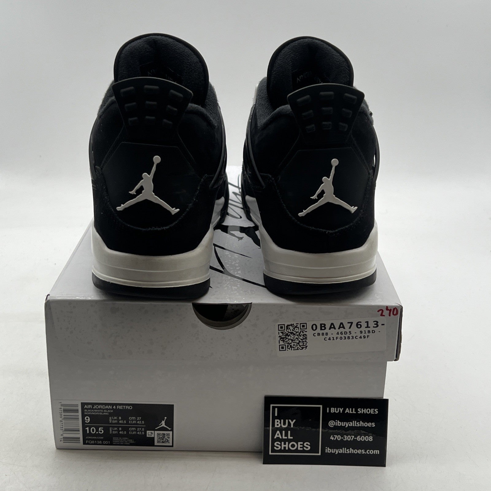 Size 9 - Air Jordan 4 Retro White Thunder (FQ8138-001)