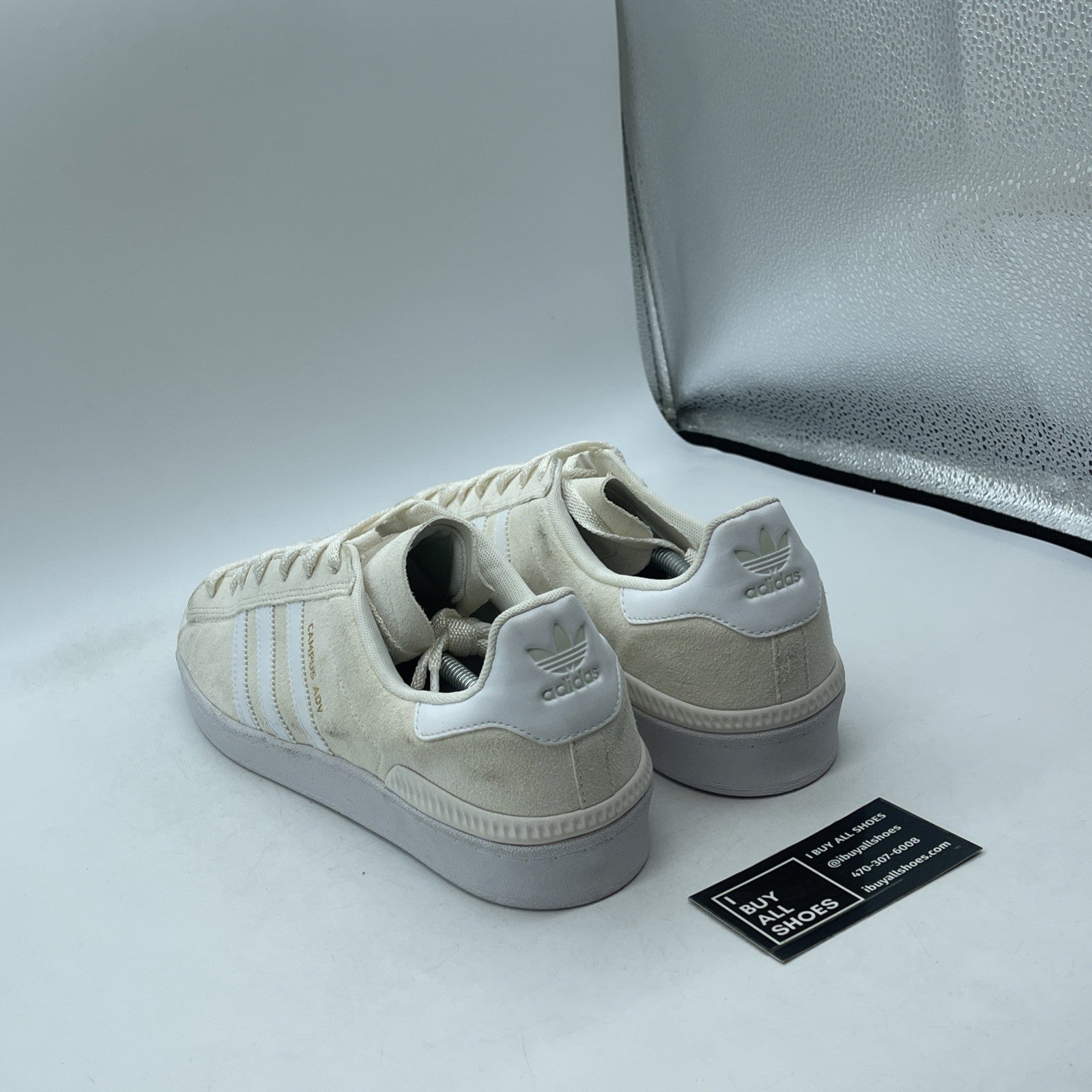 Size 14 - adidas Campus ADV Supplier Color Tan White Suede Leather (EG8577)