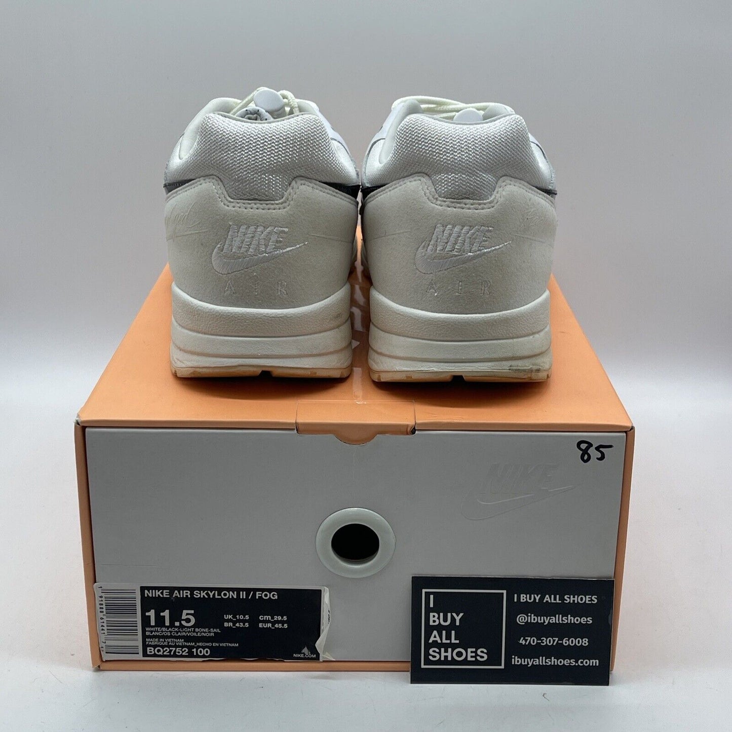 Size 11.5 - Nike Fear Of God x Air Skylon 2 White Suede Leather (BQ2752-100)