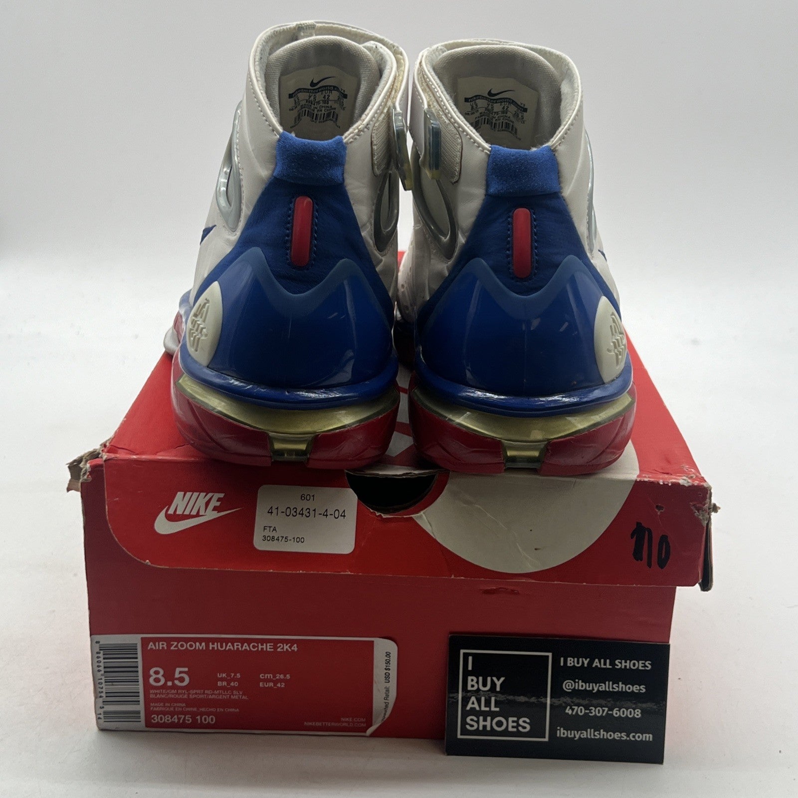 Size 8.5 - Nike Air Zoom Huarache 2K4 2016 All-Star (308475-100)