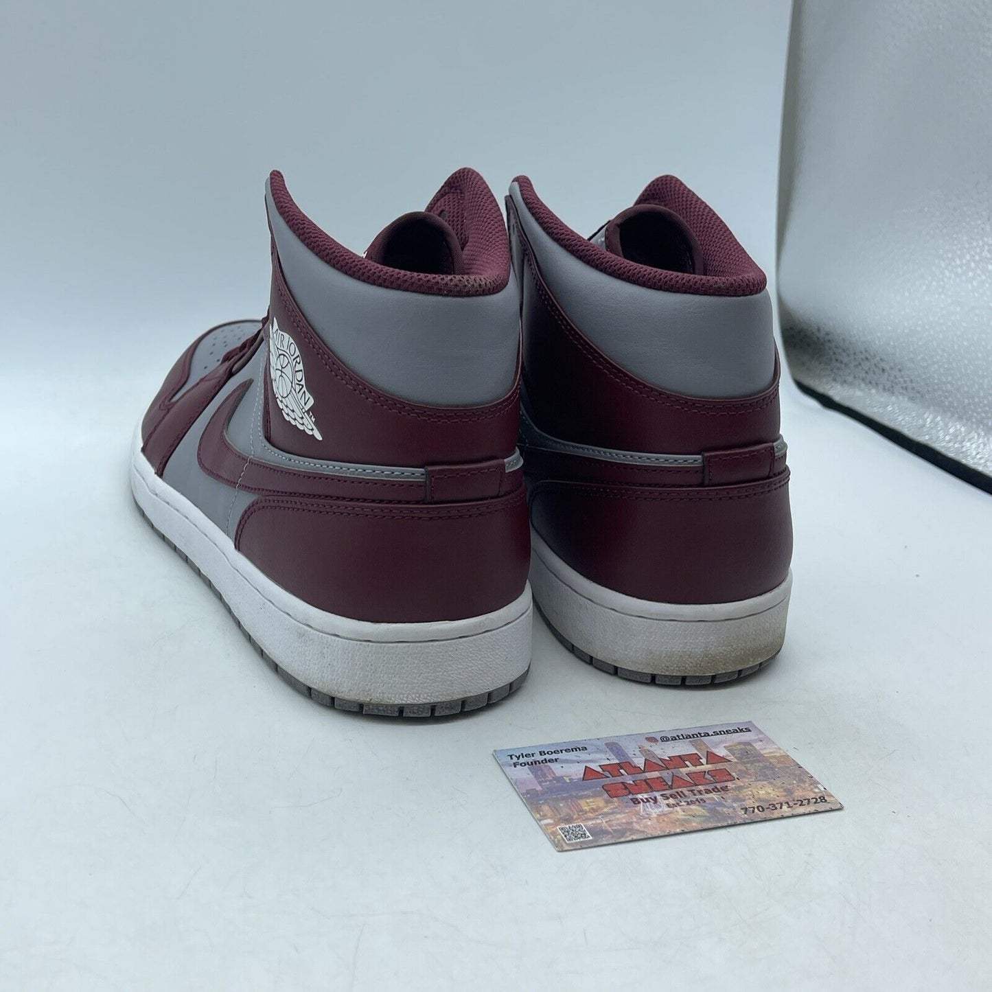 Size 12 - Jordan 1 Cherrywood Red Burgundy Grey White Leather (DQ8426-615)