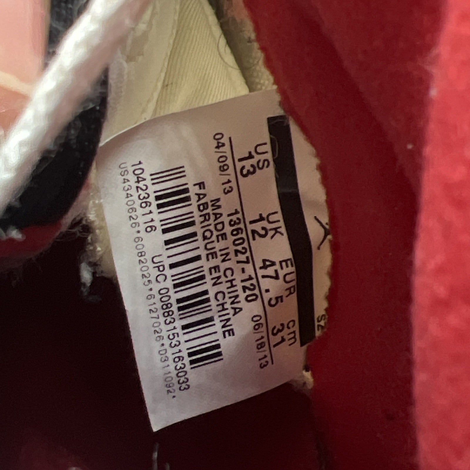 Size 13 - Air Jordan 5 Retro 2013 Fire Red 136027-120)
