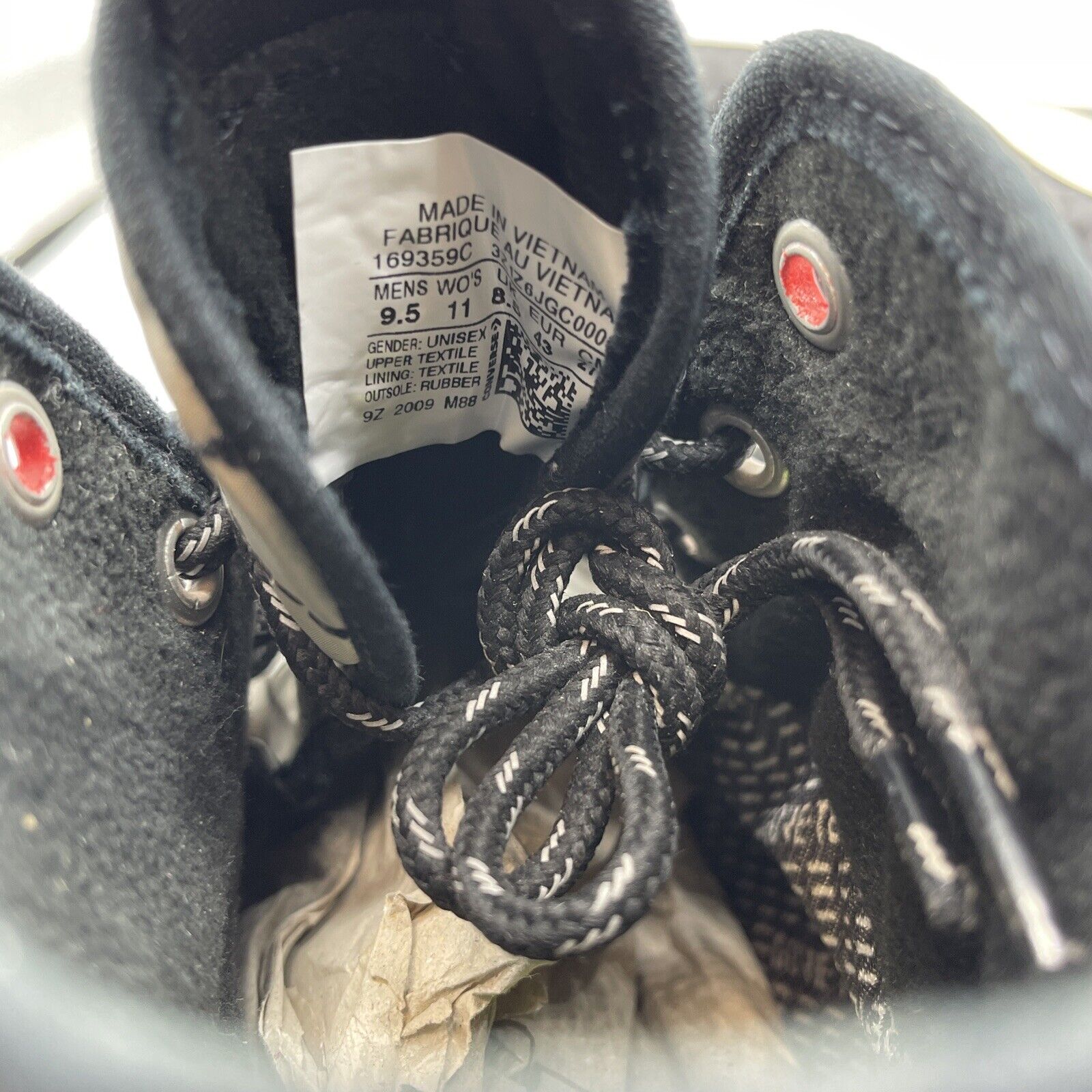 Size 9.5 - Converse Men's Bosey MC GORE-TEX High Grey Black White Suede Leather