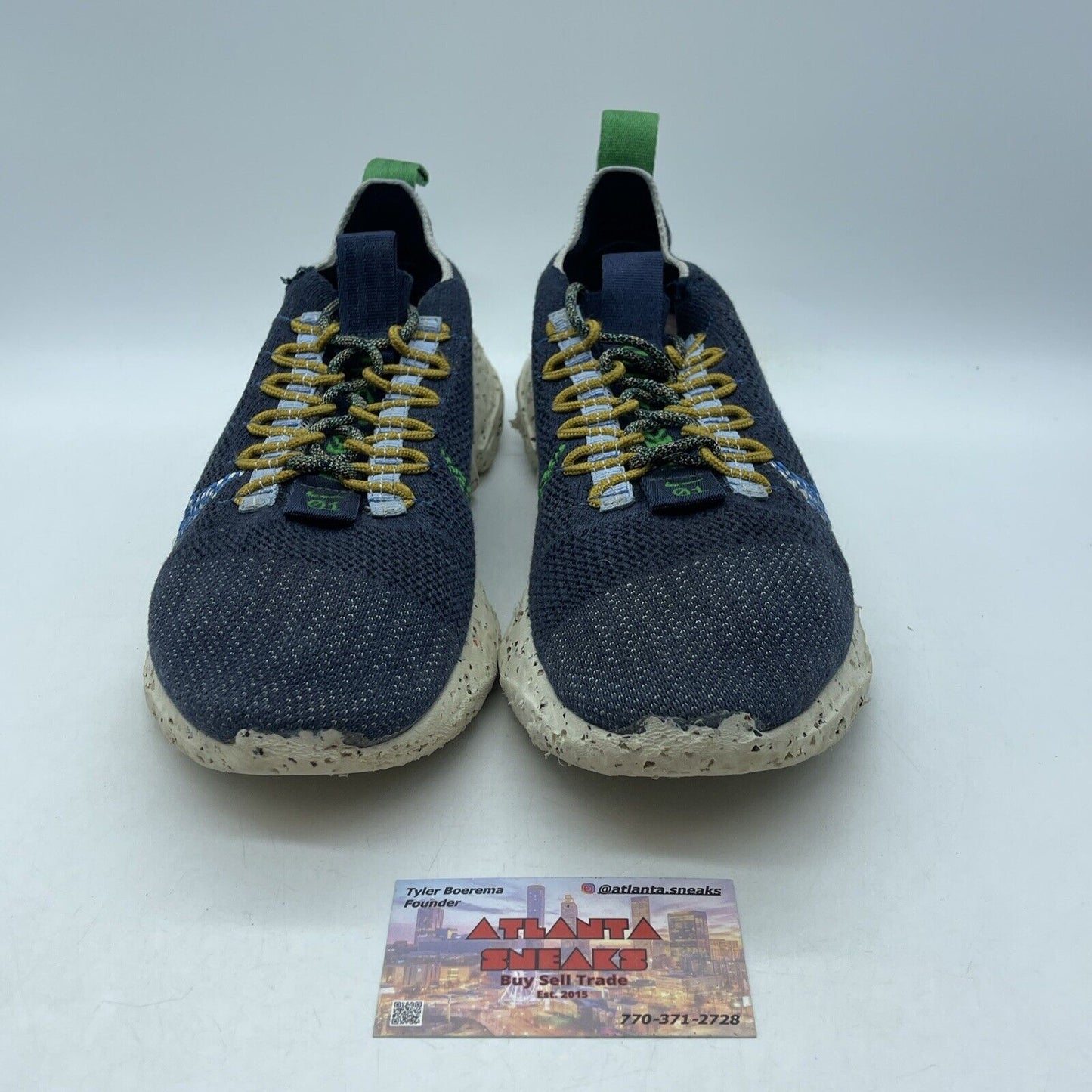 Size 8.5 - Nike Space Hippie 01 Obsidian Blue White Green Suede (DJ3056-400)