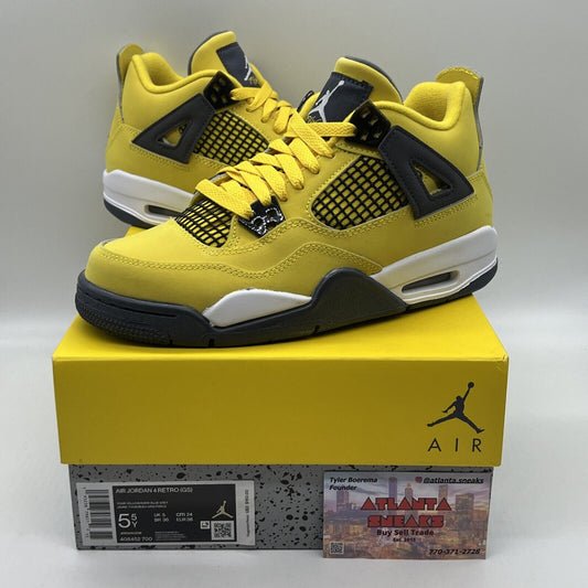 Size 5.5 - Jordan 4 Retro GS Tour Yellow 2021 - 408452700 Brand New Og All