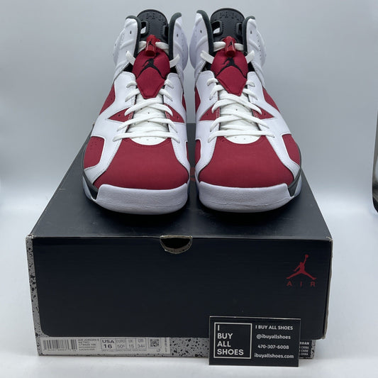 Size 16 - Jordan 6 Retro OG Mid Carmine Red White Leather Suede (CT8529-106)