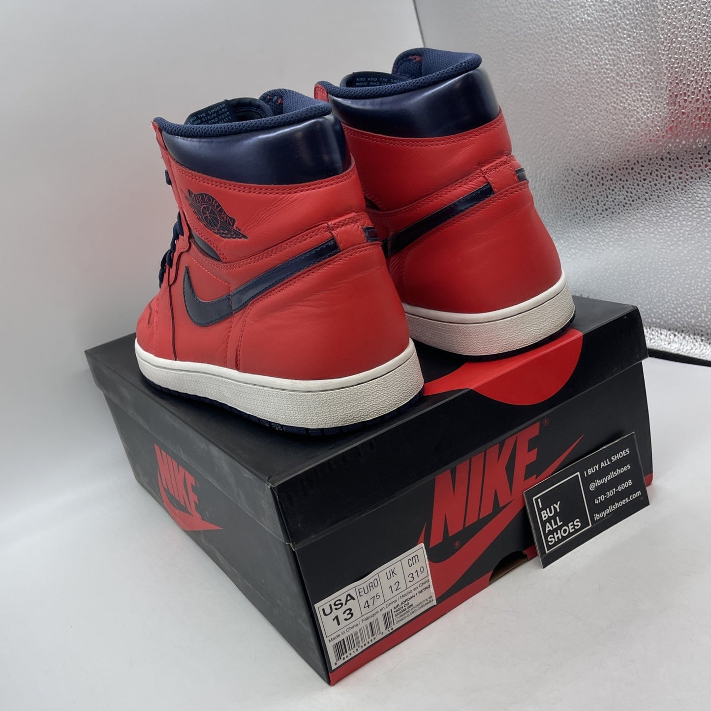 Size 13 - Air Jordan 1 Retro OG High David Letterman (555088-606)