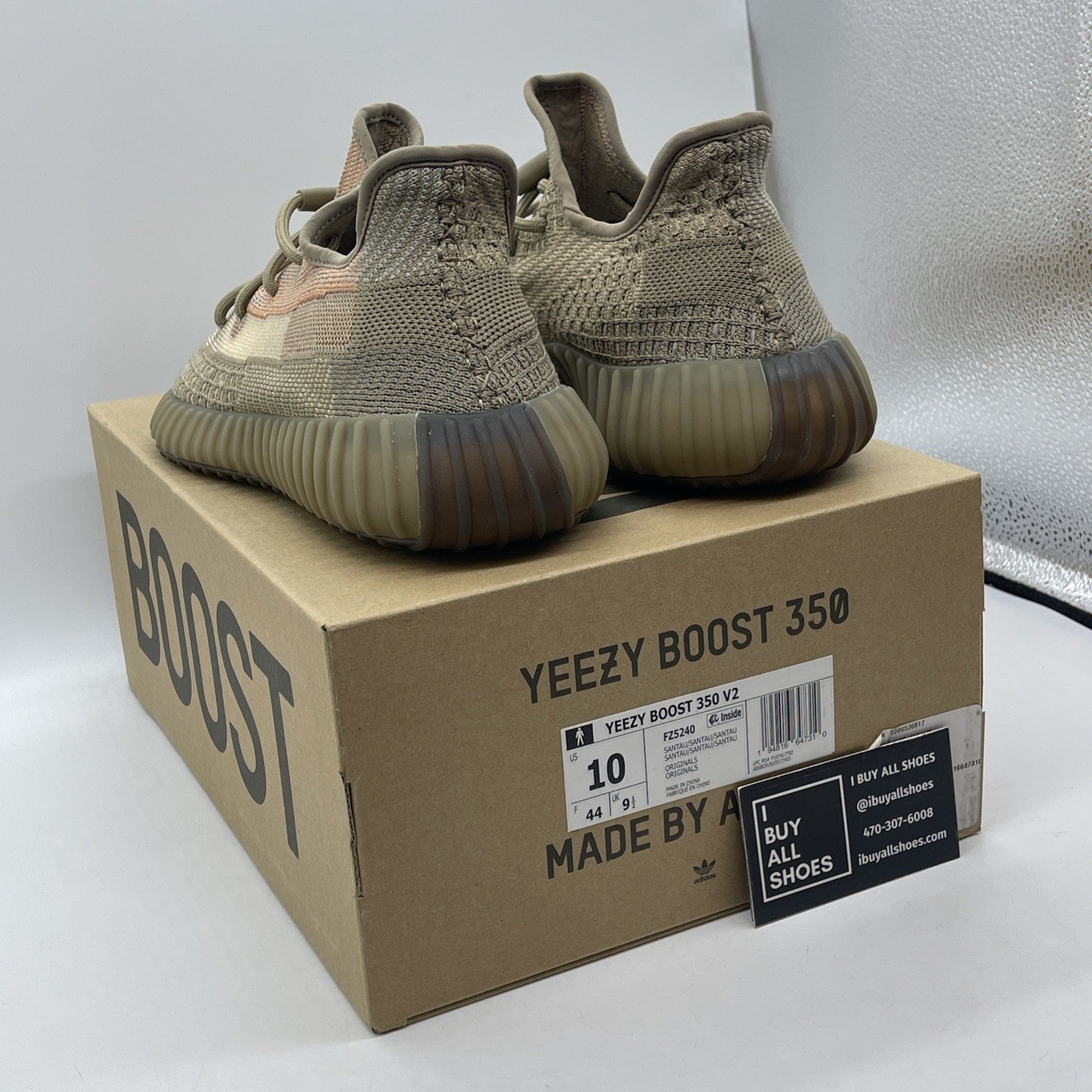 Size 10 - Yeezy Boost 350 V2 Sand Taupe Brown Suede (FZ5240)