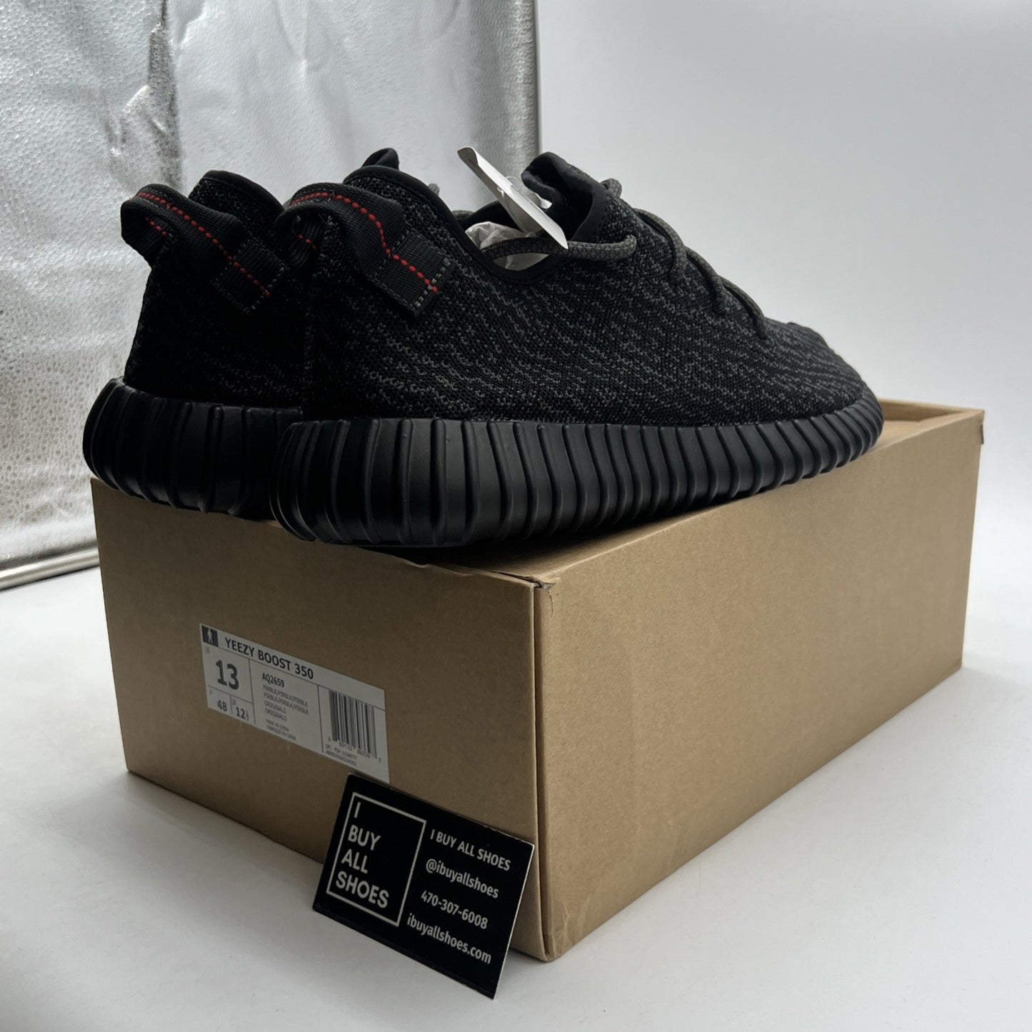 Size 13 - adidas Yeezy Boost 350 2015 Pirate Black (AQ2659)