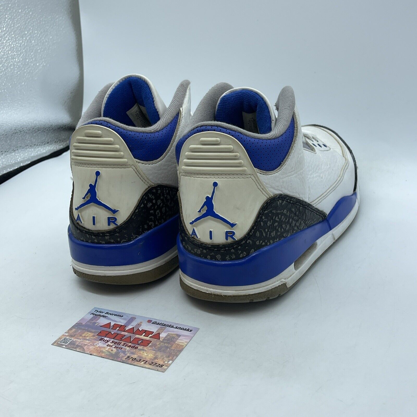 Size 10.5 - Jordan 3 Retro Mid Racer Blue White Leather Grey Suede (CT8532-145)
