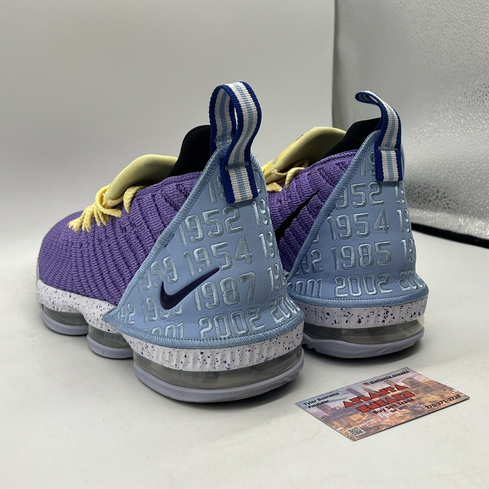 Size 10 - Nike LeBron 16 Lakers Heritage Purple Yellow Black Blue (CK4765-500)