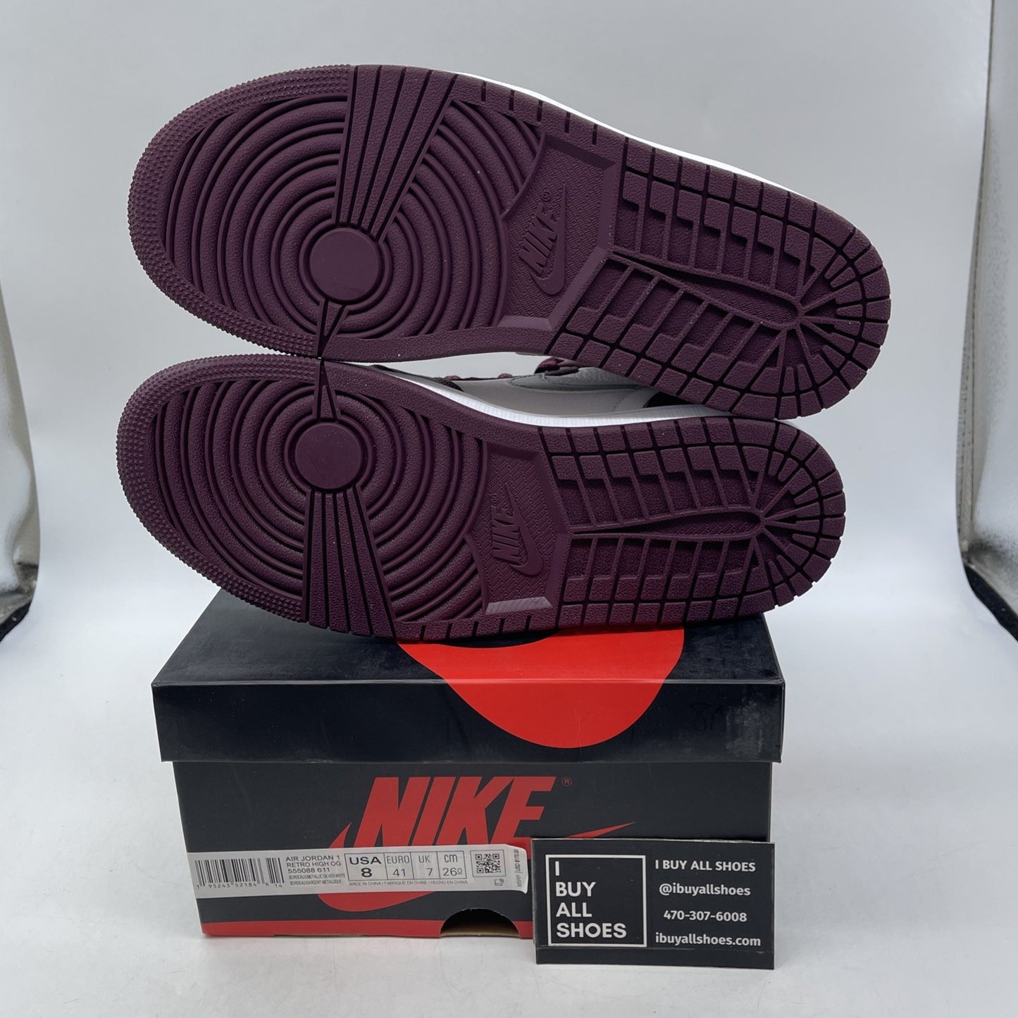 Size 8 - Air Jordan 1 Retro High OG Bordeaux (555088-611)