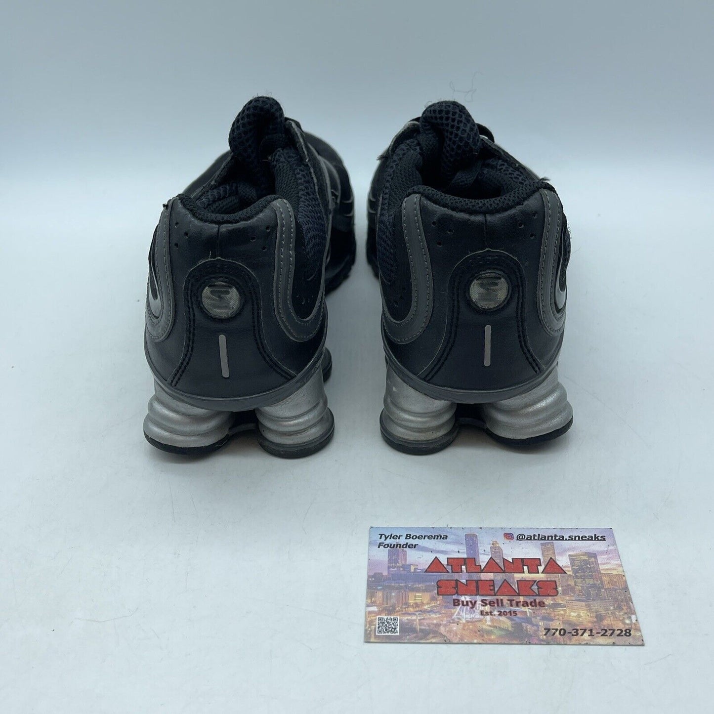 Size 8W - Nike Shox Turbo 9 Black Dark Grey Suede Leather (366423-003)