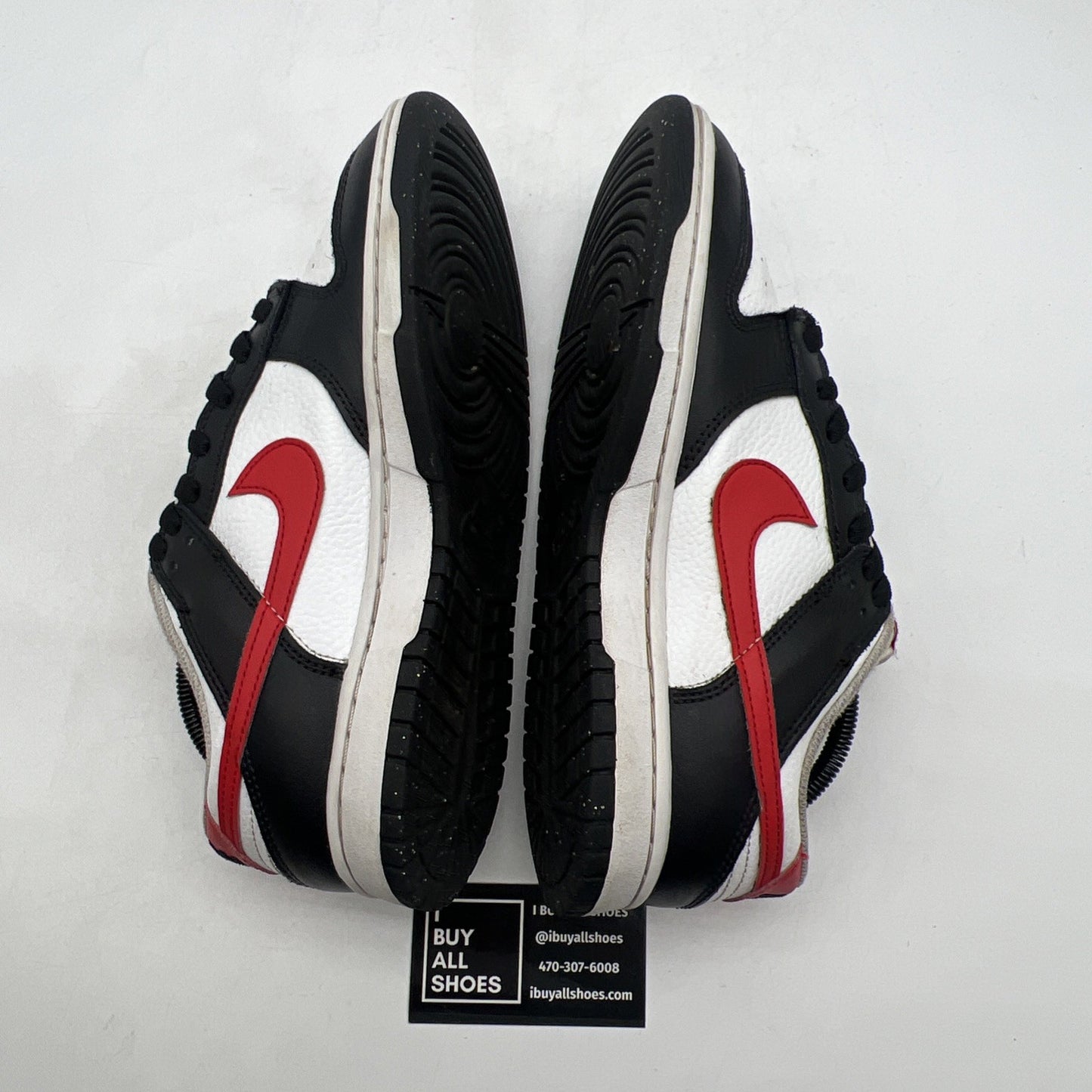 Size 8.5 - Nike Dunk Low Black White Red (FB3354-001)