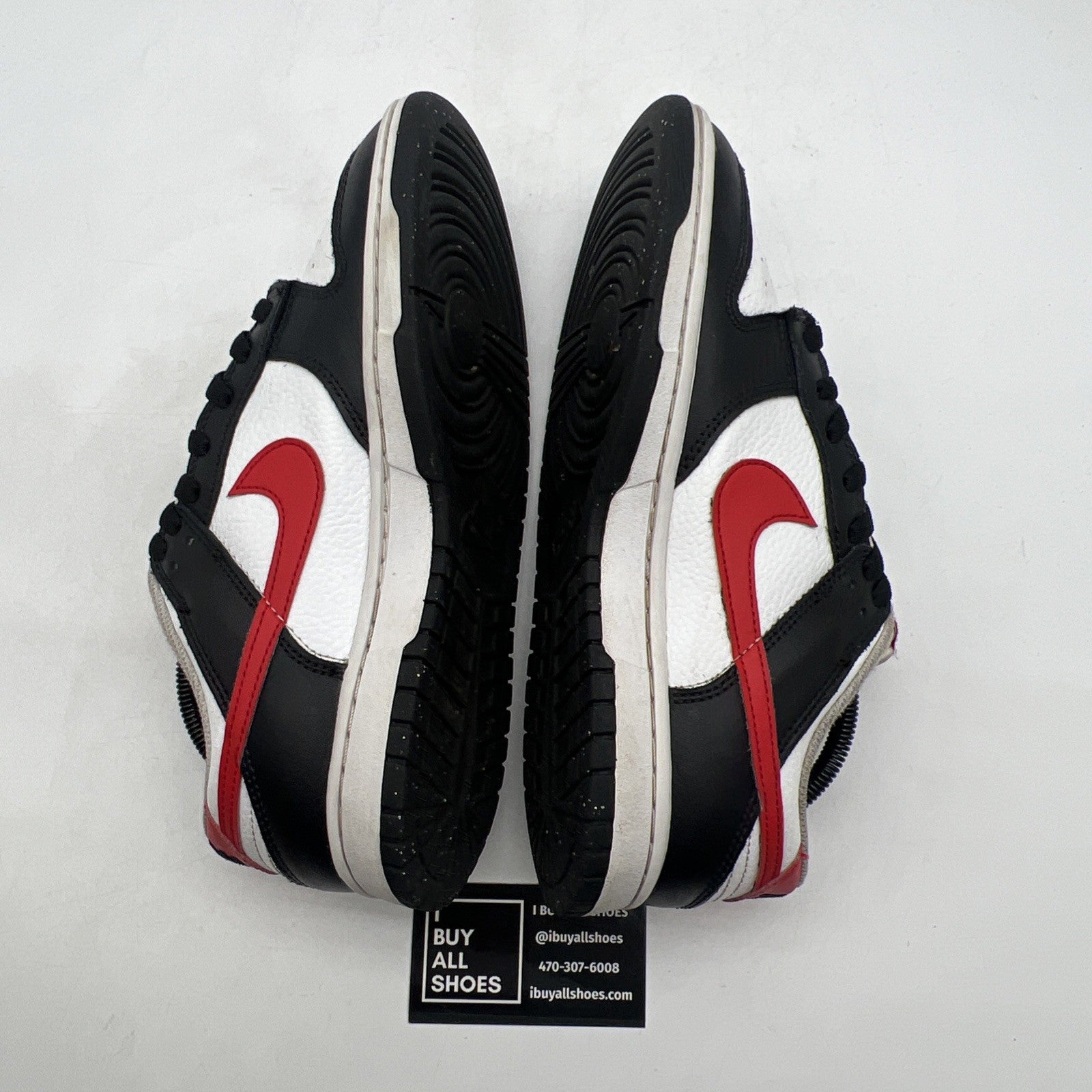 Size 8.5 - Nike Dunk Low Black White Red (FB3354-001)