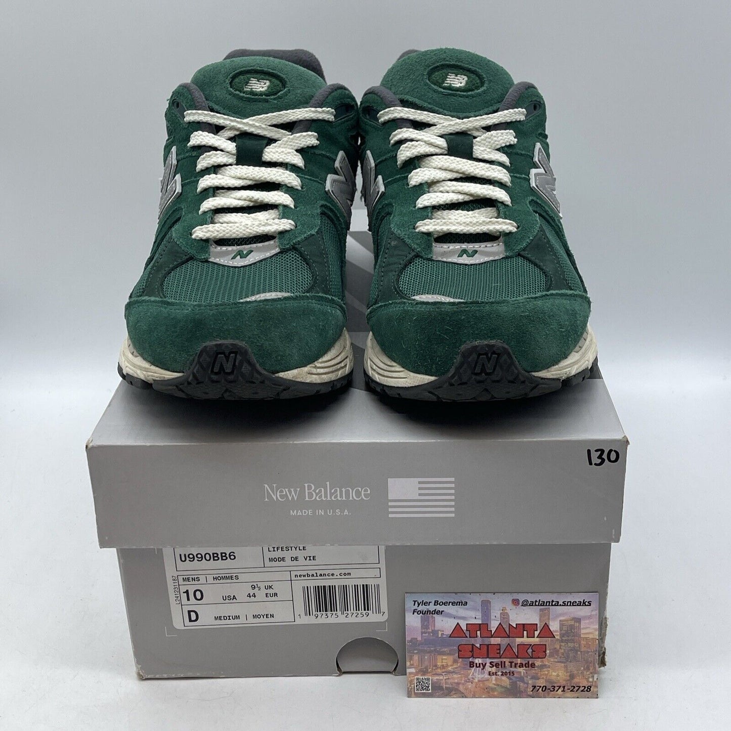 Size 10 - New Balance 2002R Suede Pack - Forest Green Grey White (M2002RHB)