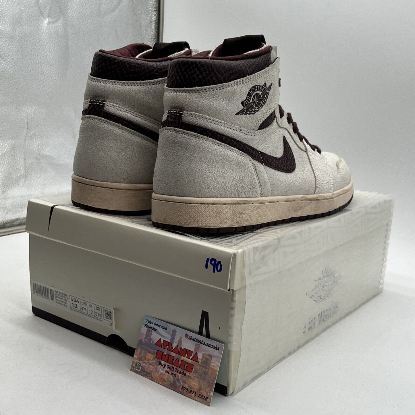 Size 13 - Jordan 1 OG x A Ma Maniere High Airness Maroon (DO7097-100)