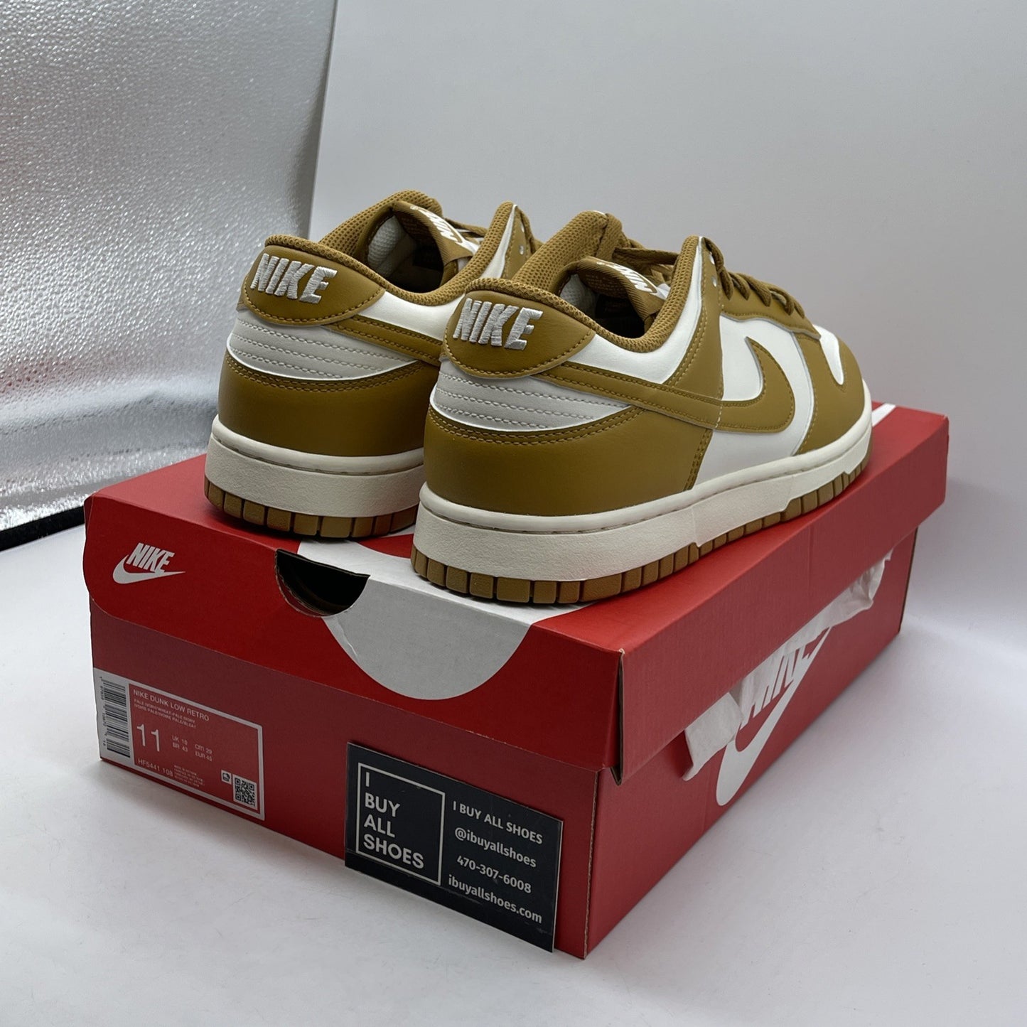 Size 11 - Nike Dunk Low Wheat Brown White Leather (HF5441-108)