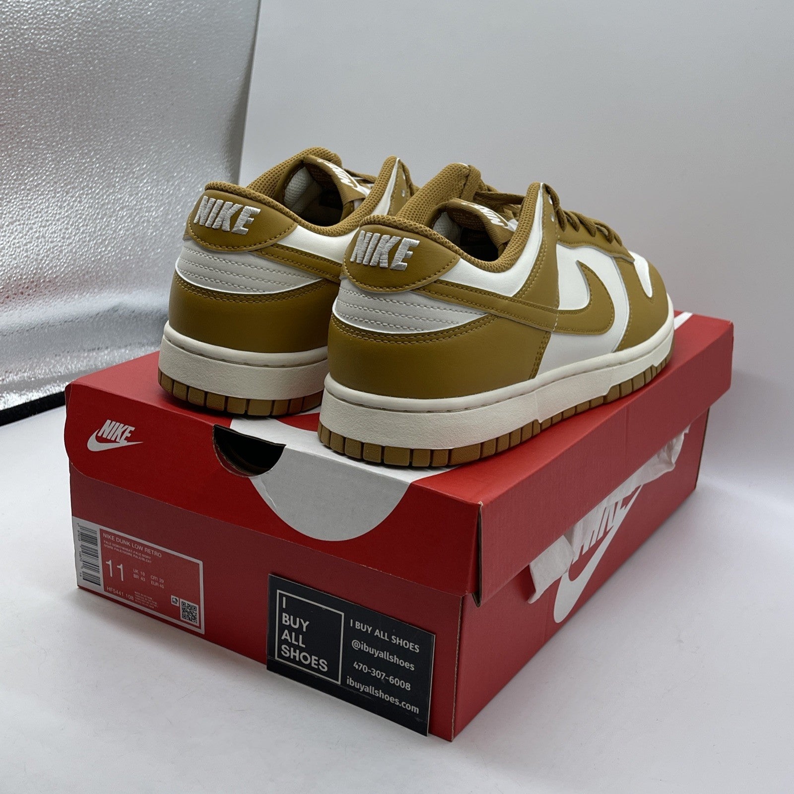 Size 11 - Nike Dunk Low Wheat Brown White Leather (HF5441-108)
