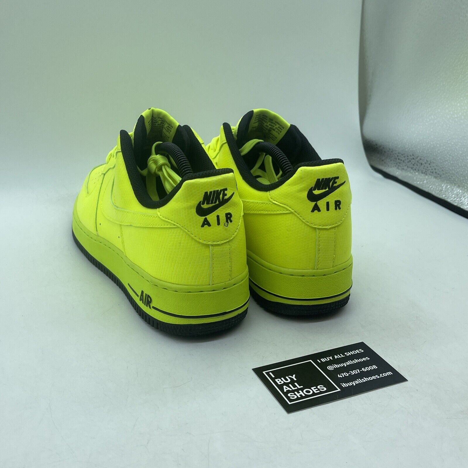 Size 10 - Nike Air Force 1 Green Black Leather Suede (488298-703)