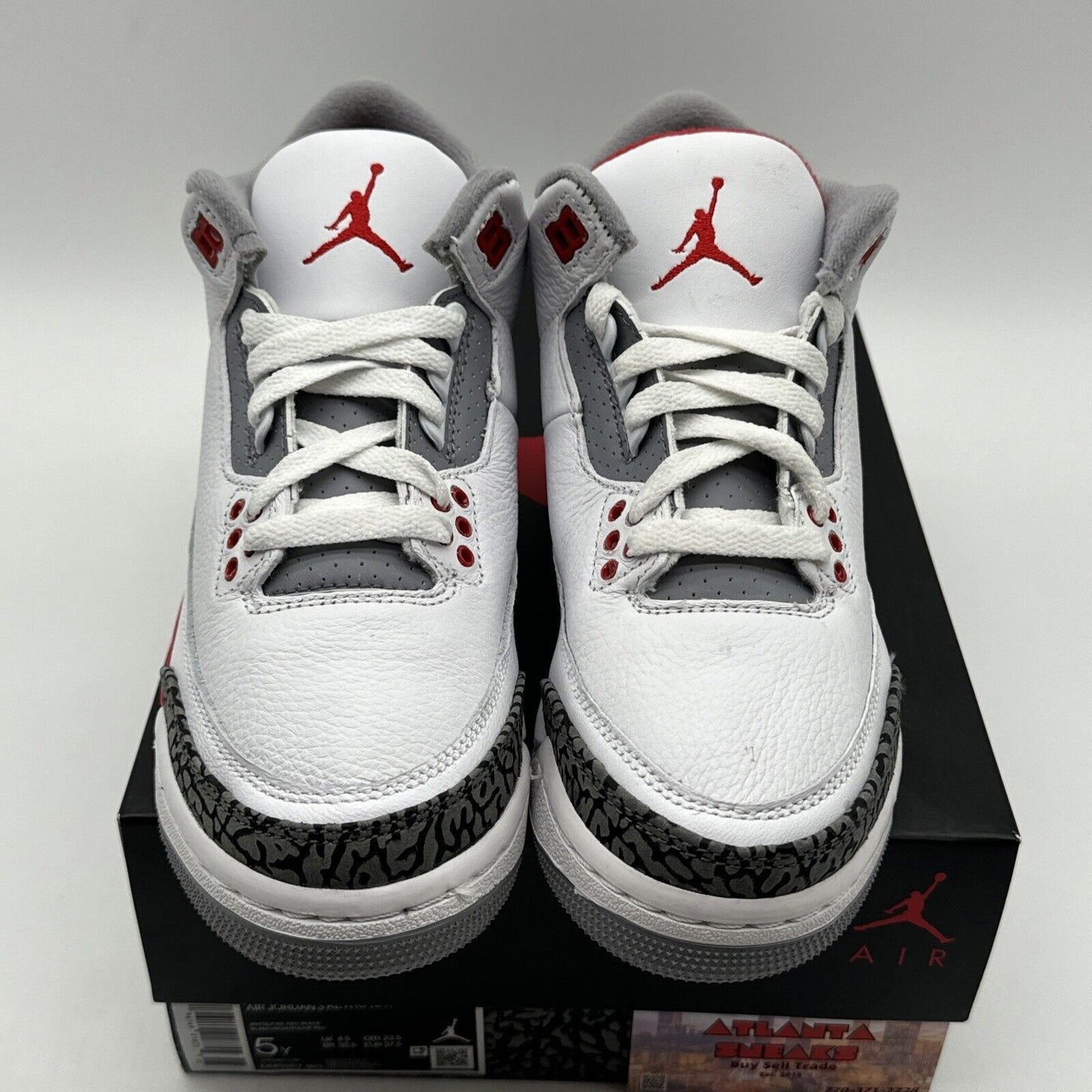 Air Jordan 3 GS 'Fire Red' 2022 DM0967-160 size 5 Youth / 6.5 Women