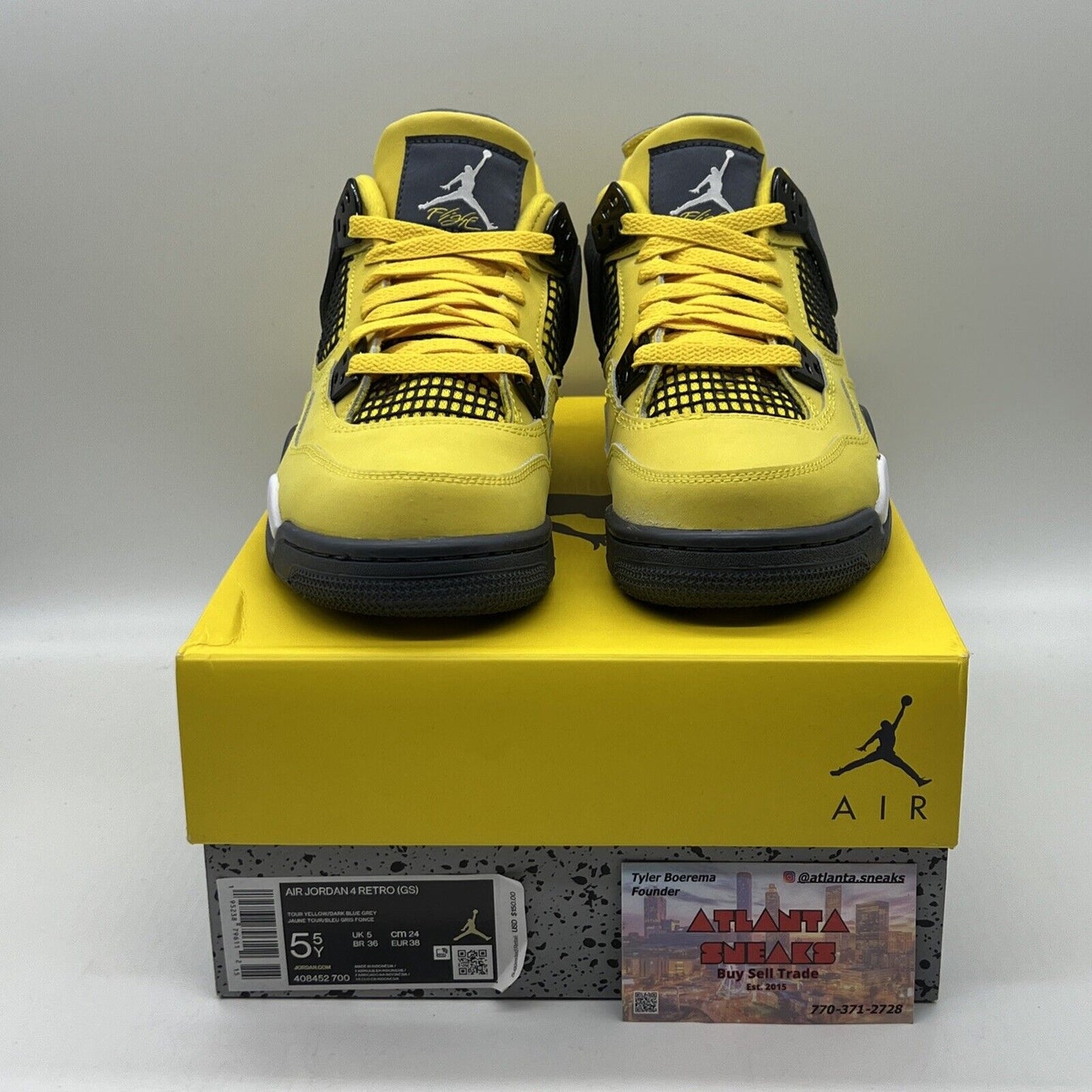 Size 5.5 - Jordan 4 Retro GS Tour Yellow 2021 - 408452700 Brand New Og All