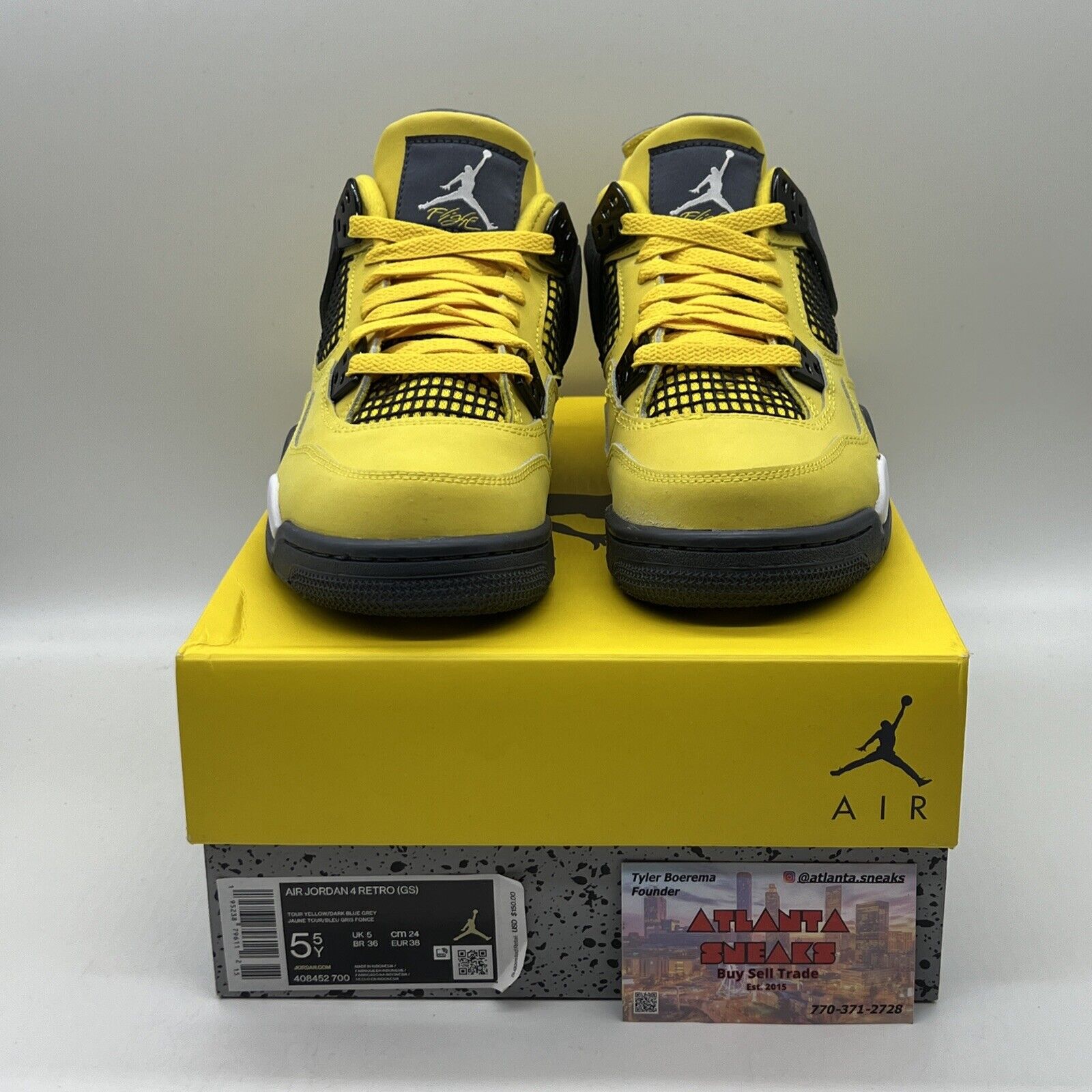 Size 5.5 - Jordan 4 Retro GS Tour Yellow 2021 - 408452700 Brand New Og All