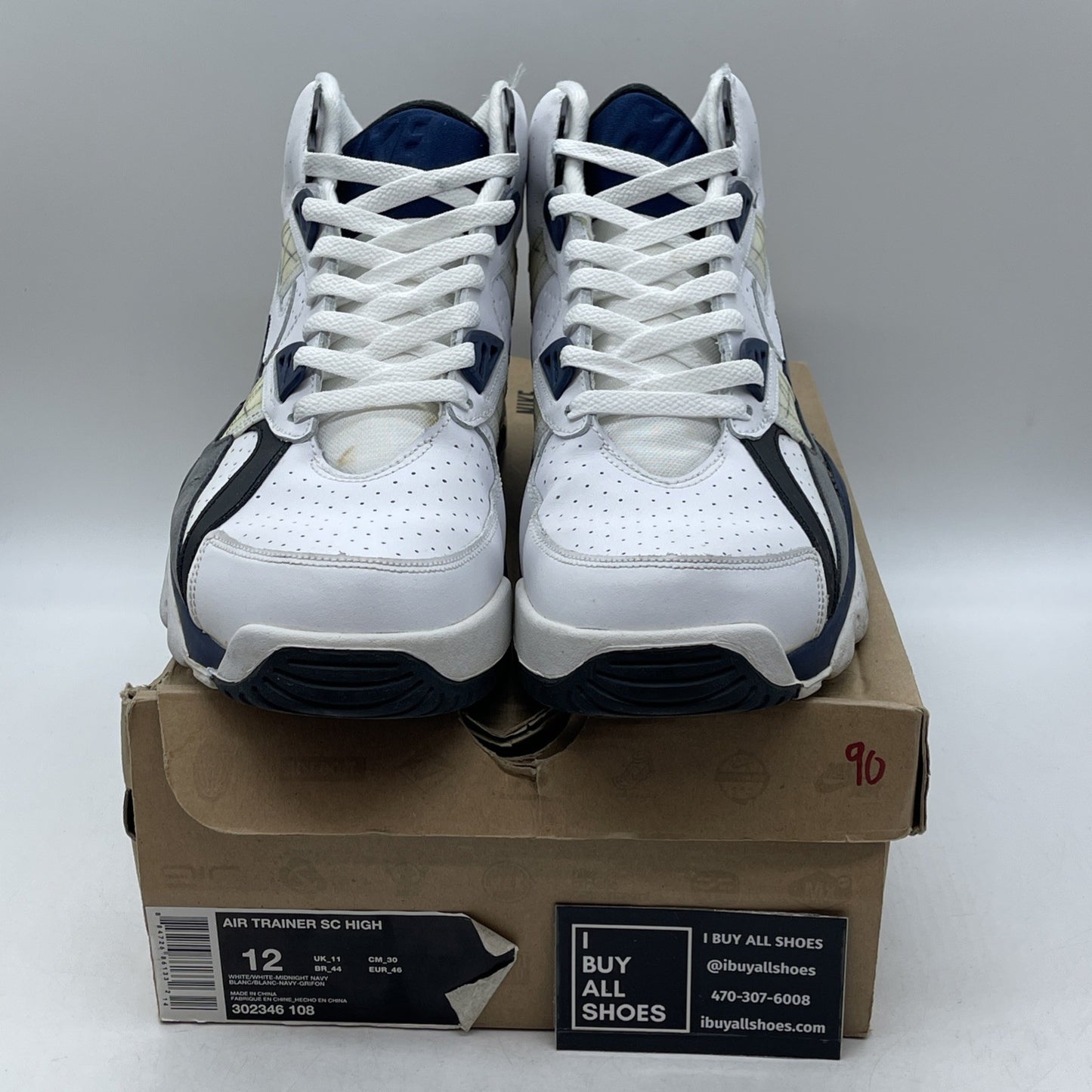 Size 12 - Nike Air Trainer Sc High White (302346-108)