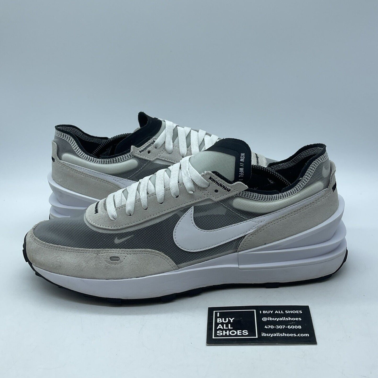 Size 12 - Nike Waffle One Summit White Grey Black Suede Leather (DA7995-100)