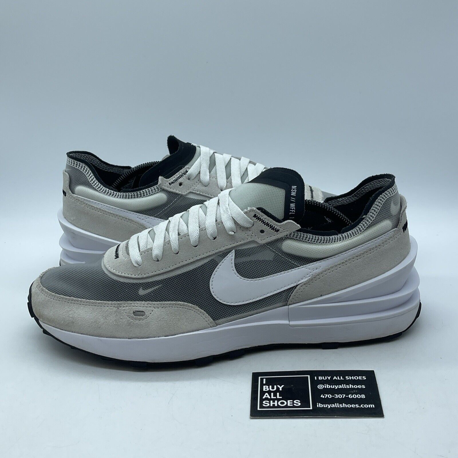 Size 12 - Nike Waffle One Summit White Grey Black Suede Leather (DA7995-100)