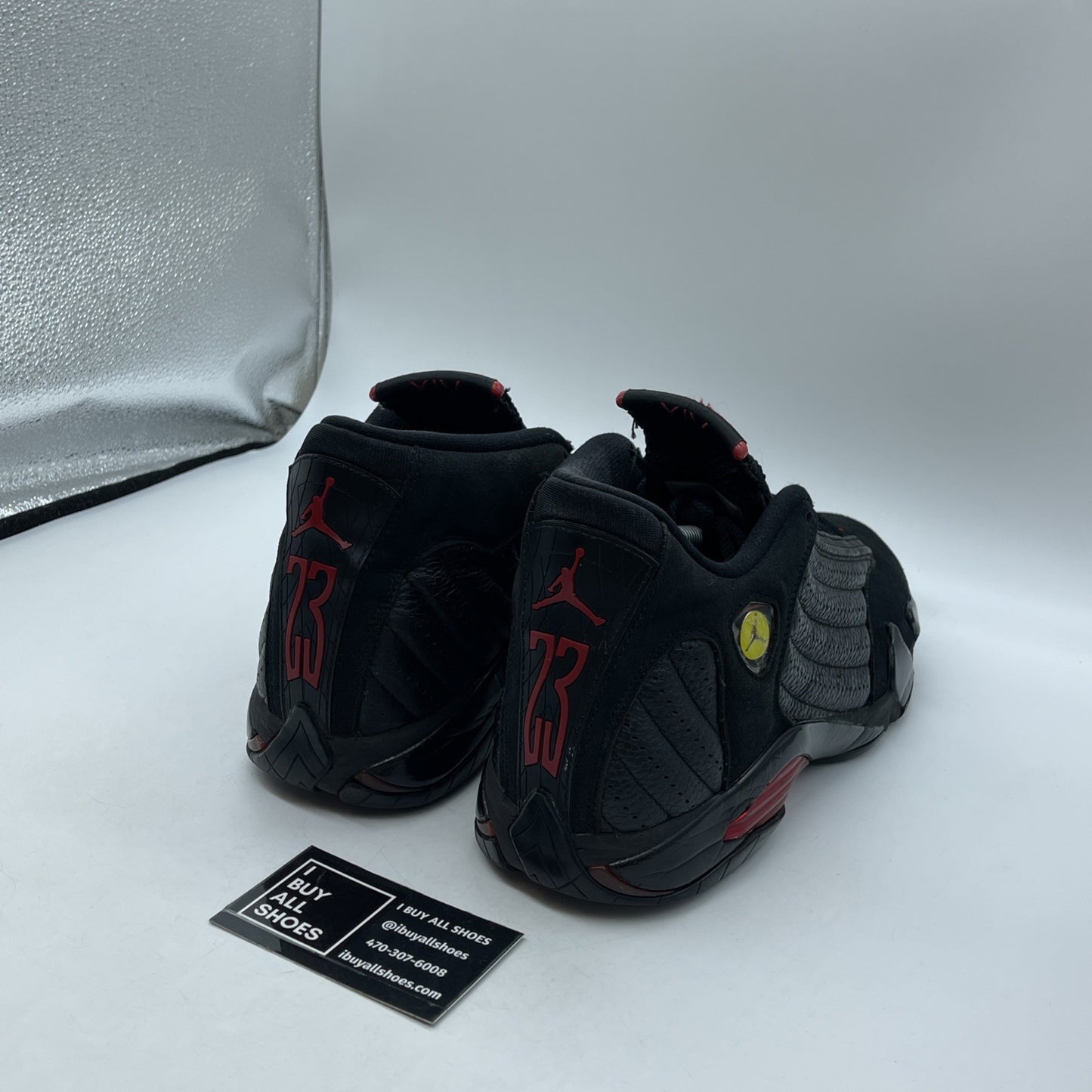 Size 10.5 - Air Jordan 14 Retro 2018 Last Shot Black Red Suede (487471-003)