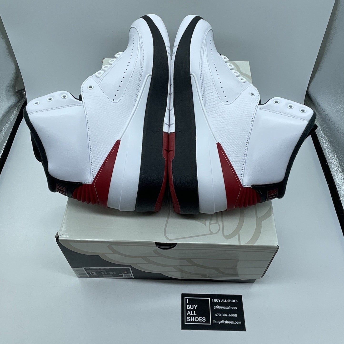 Size 12 - Jordan 2 Retro Mid Chicago White Red Black Leather (DX2454-106)