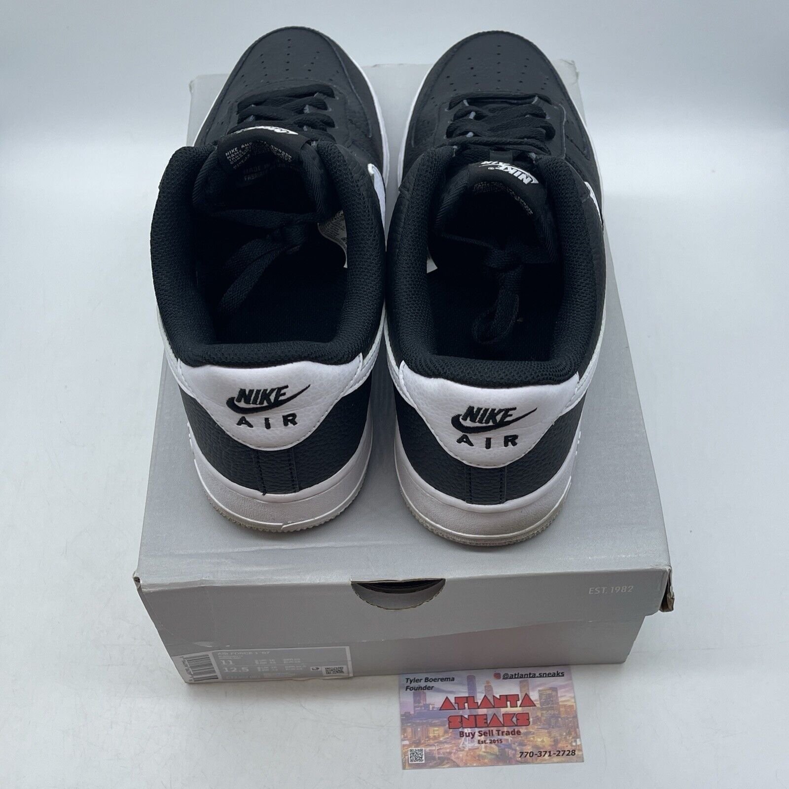 Size 11 - Nike Air Force 1 Black White Leather (CT2302-002)