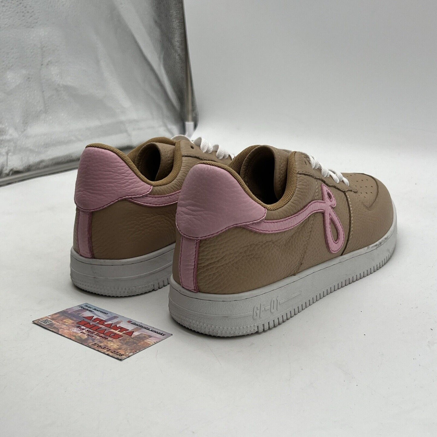 Size 11 - John Geiger Linen Pink Mens Sneakers