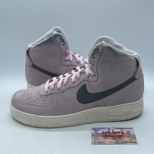 Size 12 - Nike Air Force 1 '07 High Arctic Pink Grey Suede White (315121-611)