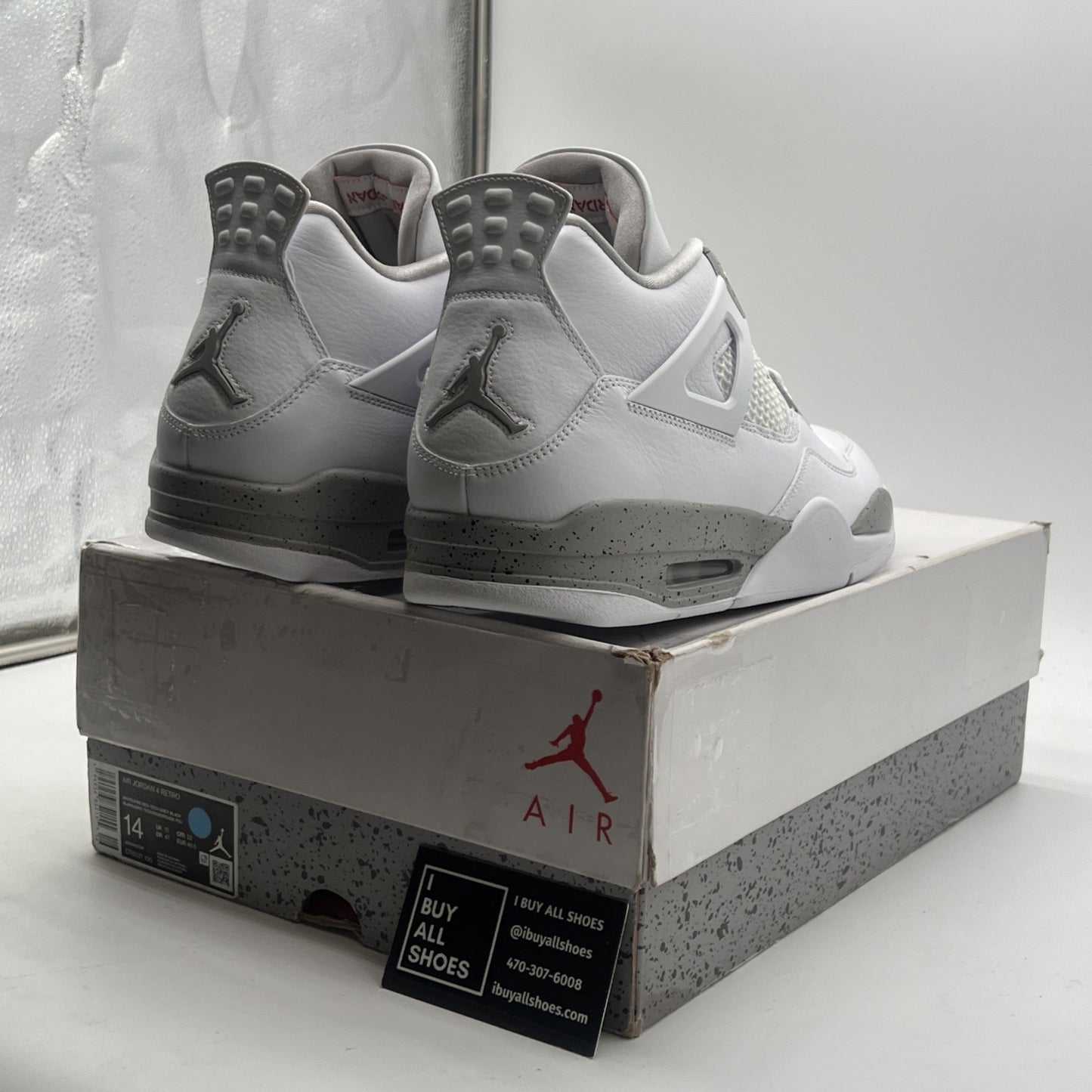 Size 14 - Air Jordan 4 Retro Mid White Oreo (CT8527-100)