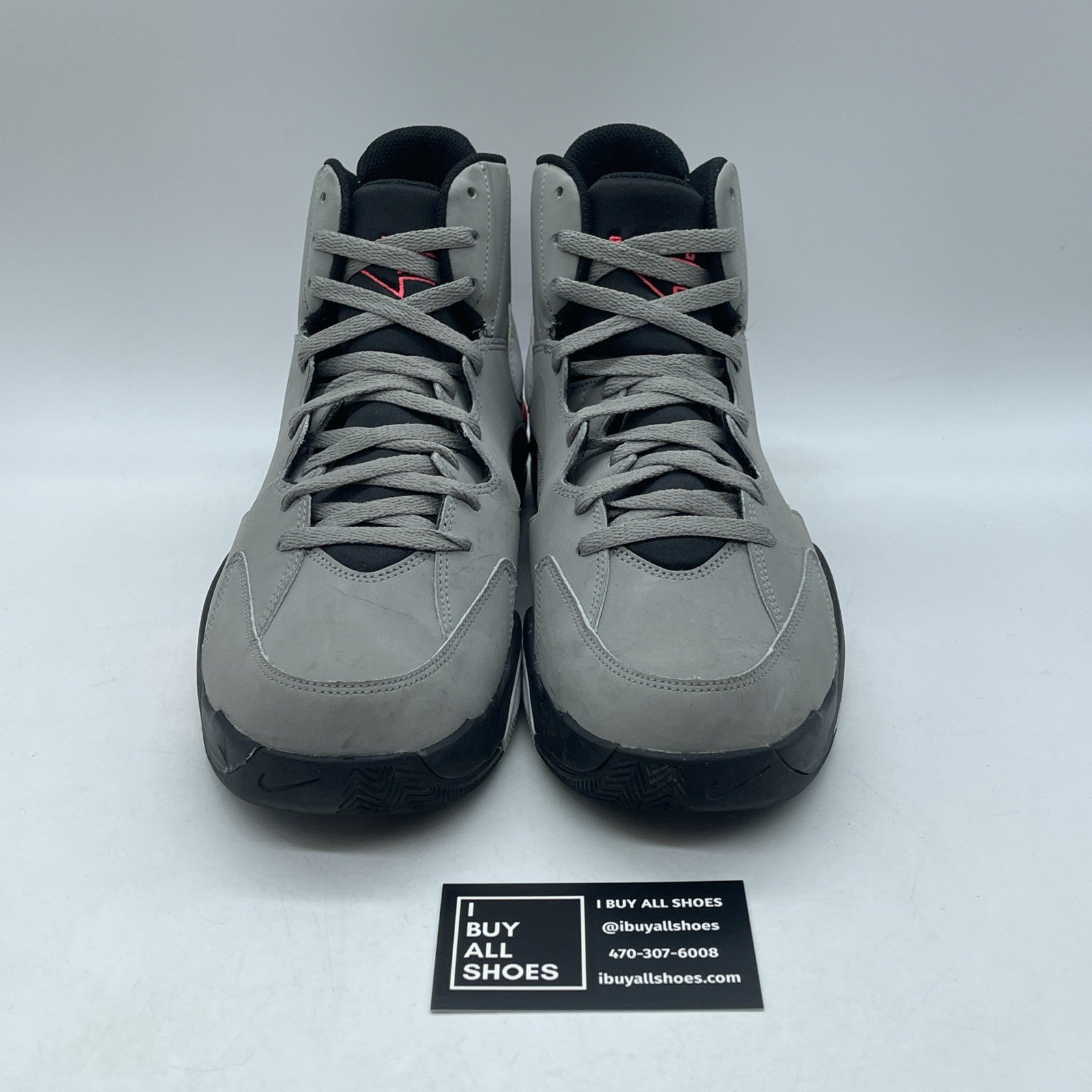 Size 9.5 - Nike Air Maestro Flight Gray White Suede Leather (472499-060)